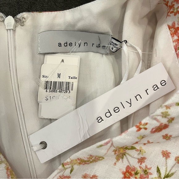 Adelyn Rae Annie Puffed-Sleeve Linen Dress - Picture 4 of 4